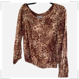 Sofia by Sofia Vergara Animal Print Long Sleeve Top